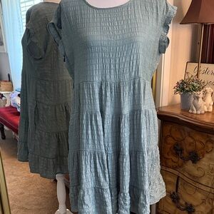 Knox Rose Green Tiered Dress